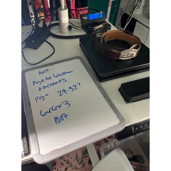 Fossil Brown Leather Belt With Silver Accents Size Medium Western Boho Rodeo - Picture 10 of 10